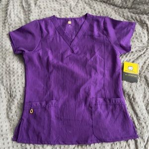 Wonderwink Scrub Top Electric Violet